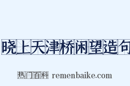 晓上天津桥闲望造句是什么意思的图片